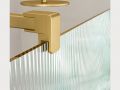 Paroi de douche a l'italienne fixe en verre de securite texture 8 mm DIJON WAVY OR