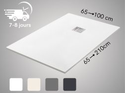 Receveur de douche sur mesure resine extra plat anti-derapant - TECNIK