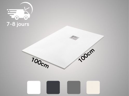 Receveur de douche sur mesure 100x100 cm resine TECNIK
