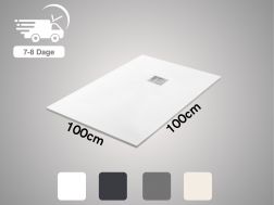 Specialfremstillet brusebadsbakke 100x100 cm i resin TECNIK