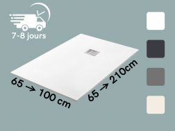 Receveur de douche sur mesure resine extra plat anti-derapant - TECNIK