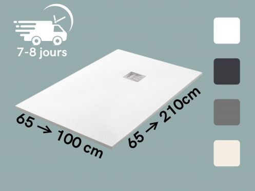 Receveur de douche sur mesure resine extra plat anti-derapant - TECNIK