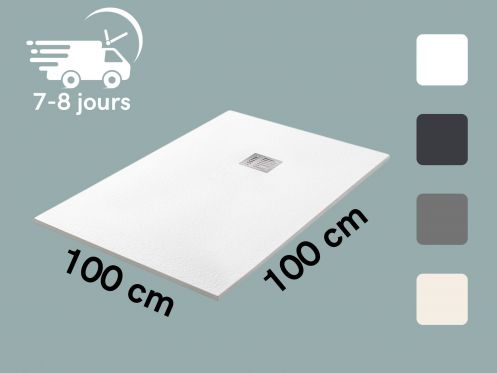 Receveur de douche sur mesure 100x100 cm resine TECNIK