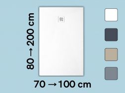 Receveur de douche recoupable resine extra plat - EcoLine