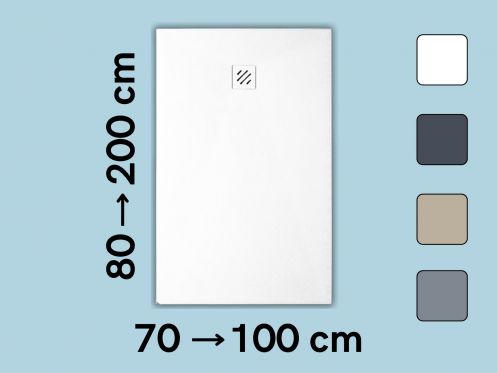 Receveur de douche recoupable resine extra plat - EcoLine