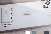 Receveur de douche recoupable resine extra plat ECOLINE 140