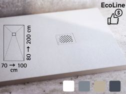 Receveur de douche recoupable resine extra plat ECOLINE 140