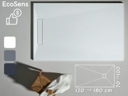 Receveur de douche, recoupable, resine extra plat - ECOSENSE