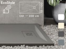 Receveur de douche recoupable, resine minérale allegee ECOSTYLE