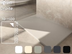 Receveur de douche, évacuation angle droit - BERLIN DROITE 120