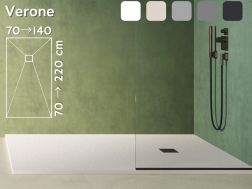 Ekstra pÅ‚aski brodzik prysznicowy 220cm, antypoÅ›lizgowy VERONE