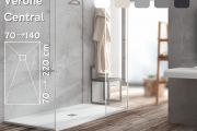 Receveur de douche extra plat 230 cm anti-derapant VERONE XL CENTRAL 