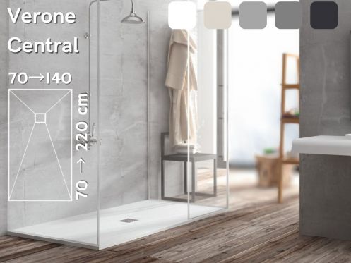 Receveur de douche extra plat 240cm anti-derapant VERONE XL CENTRAL 