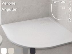 Receveur de douche quart de rond 80x80 cm VERONE ANGULAR
