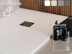 Receveur de douche recoupable Resine Extra Plat - EcoStone