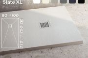 Receveur de douche italienne 250 cm resine extra plat - SLATE XL
