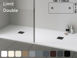 Receveur de douche double evacuation - LIMIT DOUBLE