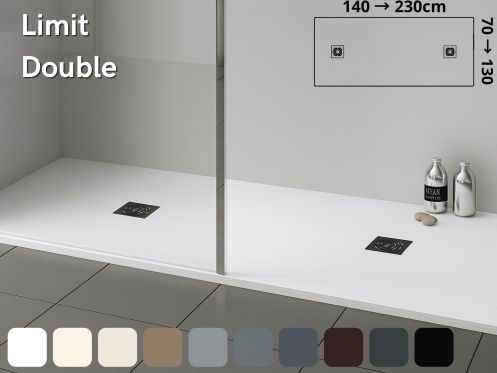Receveur de douche double evacuation - LIMIT DOUBLE