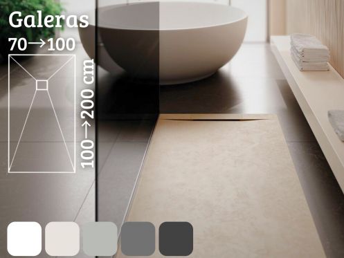 Receveur douche italienne, Rsine minrale - GALERAS Desing