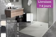 Receveur de douche sur mesure resine extra plat anti-derapant TECNIK