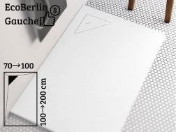 Receveur de douche, bonde a gauche ECO BERLIN GAUCHE BLANC