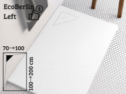 Douchebak, afvoer links ECO BERLIN LINKS WIT