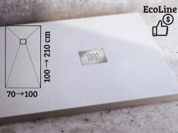 Receveur de douche recoupable resine extra plat ECOLINE