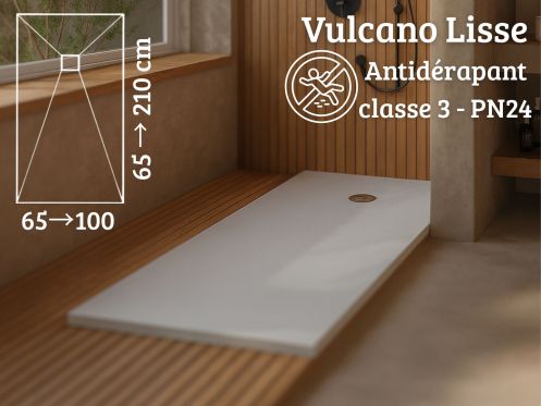 Receveur antiderapant pn24, finition lisse - VULCANO LISO