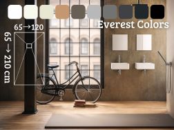 Douchebakken, 160 cm, AcrystoneÂ®-hars - EVEREST Colors 160