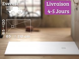 Receveurs de douche, 200 cm, résine Acrystone® - EVEREST Blanc 200