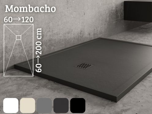 Douchebak met rand 170 cm Minerale hars MOMBACHO