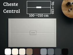 Designer brusekar, centralt aflÃ¸b, glat finish - CHESTE CENTRAL