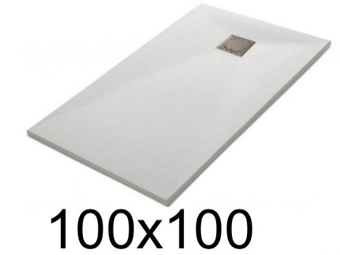 Brusekar 100x100 cm i resin ekstra fladt – TECNIK