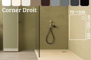 Receveur de douche avec une évacuation en angle à droite - CORNER DROITE