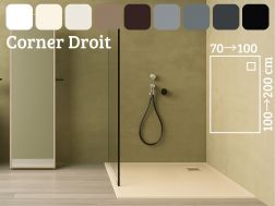 Receveur de douche avec une évacuation en angle à droite - CORNER DROITE