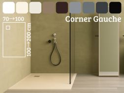 Receveur de douche avec une évacuation en angle à gauche - CORNER GAUCHE