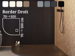 Receveur de douche, avec angle en quart de rond - RAYON 55 BORDER DROIT