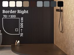 Brodzik z Ä‡wierÄ‡okrÄ…gÅ‚ym naroÅ¼nikiem - RADIUS 55 BORDER PRAWY