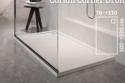 Douchebak, haakse afvoer - CORIAN Â® CORNER RIGHT
