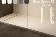 Receveur douche grand taille caniveau, resine - ETNA XL COVER 220