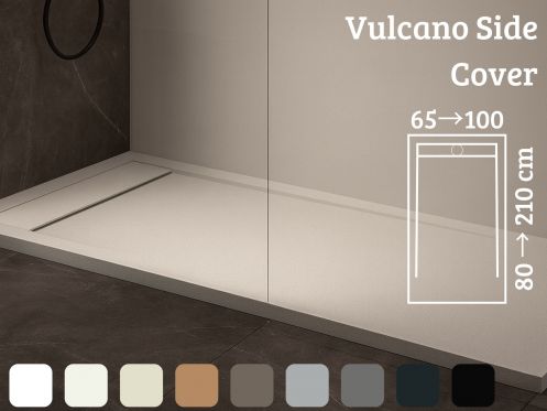 Brusebakke, tagrende, 110 cm, Acrystone harpiks - VULCANO SIDE COVER