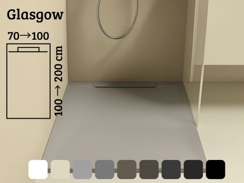 Brodzik z designerskim kanaÅ‚em - GLASGOW 170