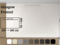 Receveur de douche, avec bonde d'évacuation latérale - GLASGOW FRONTAL
