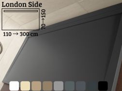 Bruseniche med sideaflÃ¸b 120 cm, kanaldesign - LONDON SIDE