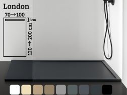 Douchebak, zeer dunne designgoot - LONDON 120