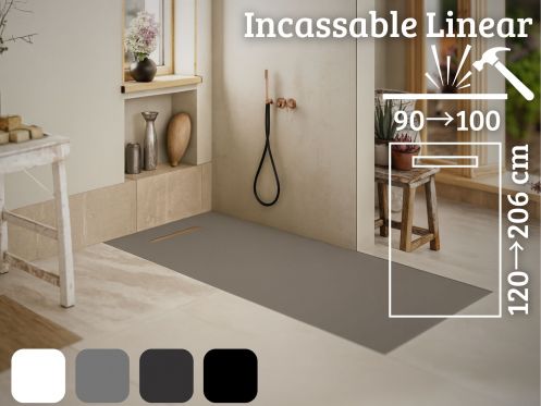 Douchebak, flexibel en onbreekbaar innovatieve technologie - UNBREAKABLE LINEAR 120