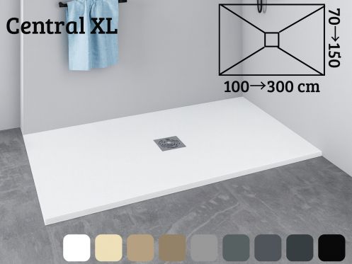 Bruseniche med centralt aflÃ¸b, 230 cm, ekstra flad harpiks - XL CENTRAL
