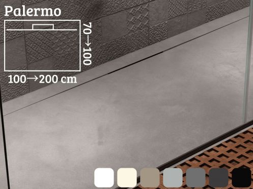 Bruseniche med sideaflÃ¸b, 140 cm med kanal - PALERMO