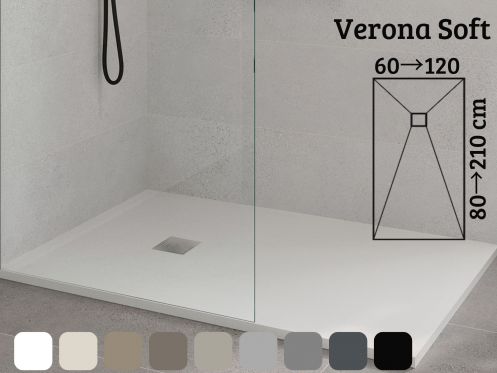 Brodzik, gÅ‚adkie wykoÅ„czenie Å¼ywicy - VERONA SOFT