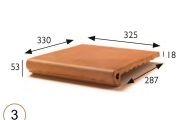 Stair nosing 33 x 33 x 5 cm - Stretched sandstone tiles - artois sandstone type - aragon gres - klinker buchtal